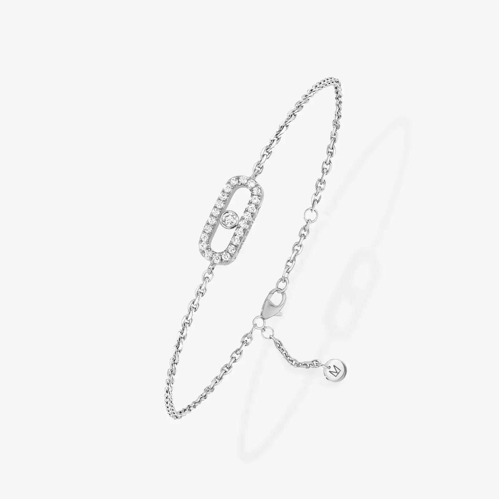 Bracelet Femme Or Blanc Diamant Messika CARE(S) Pavé Enfant 12499-WG