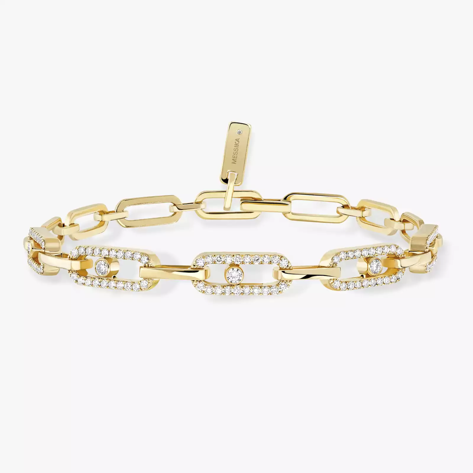 Move Link Multi Yellow Gold For Her Diamond Bracelet 12187-YG