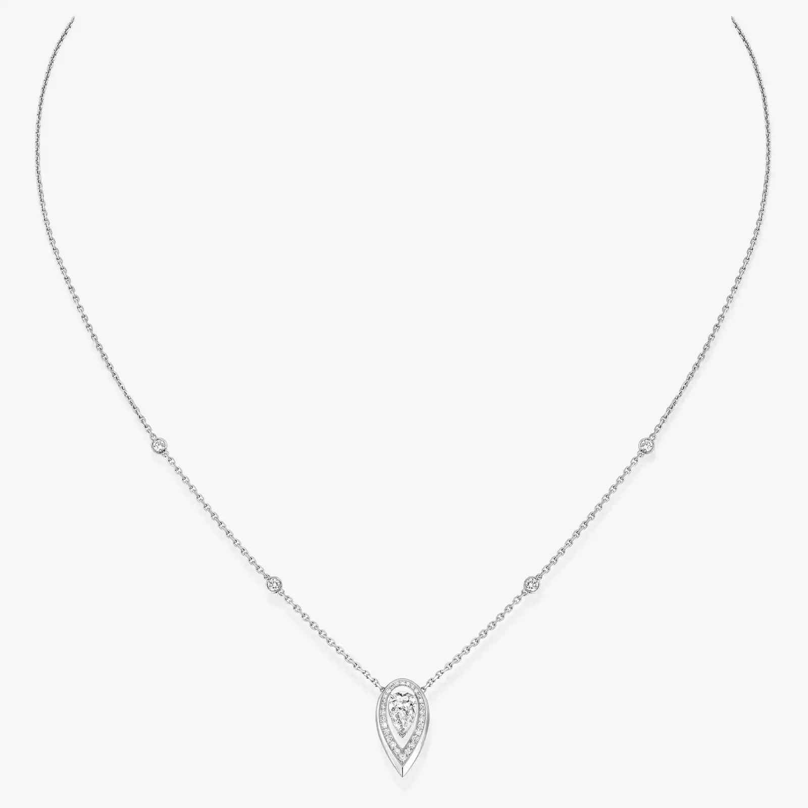 Fiery 0.25ct White Gold For Her Diamond Necklace 13239-WG