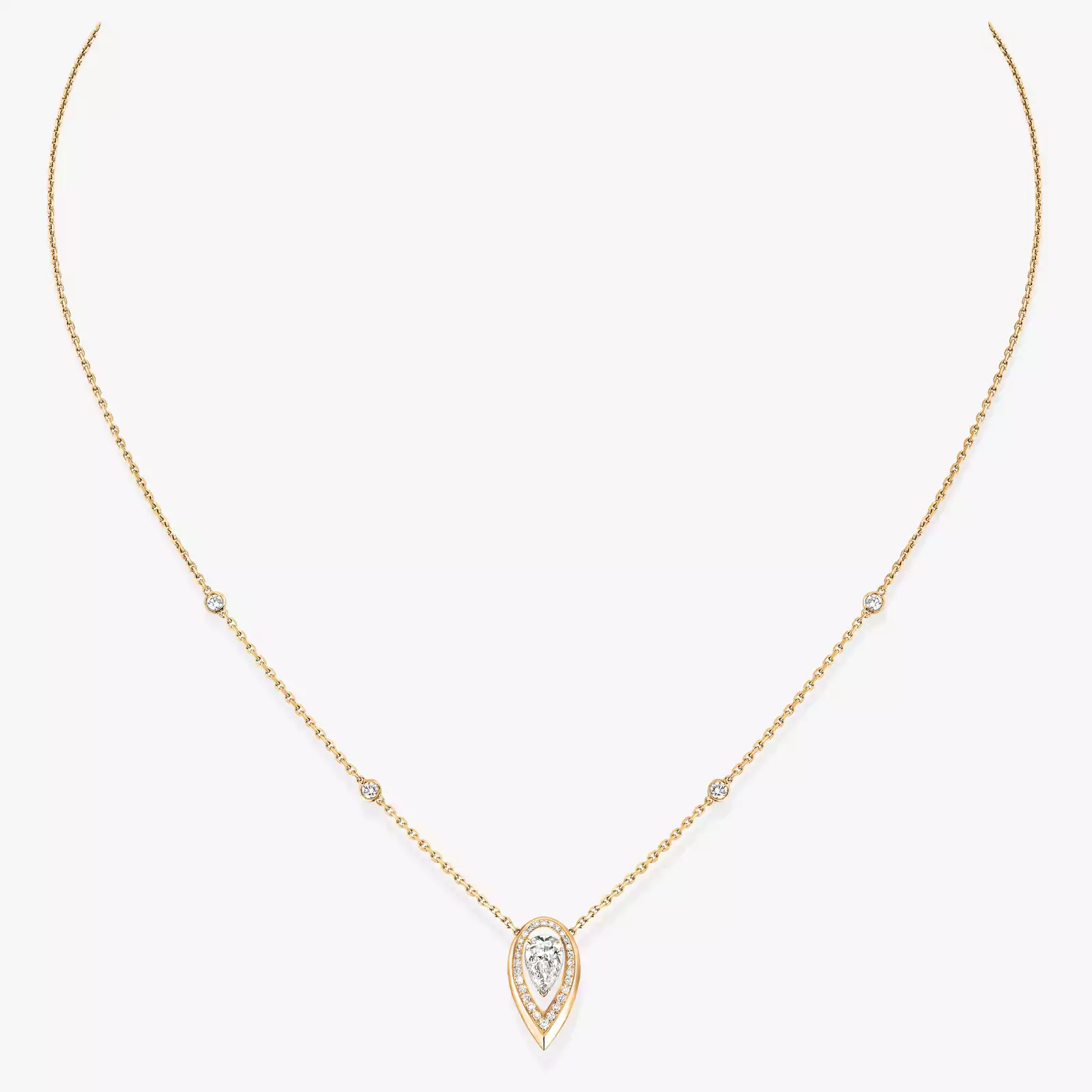 Fiery 0.25ct Yellow Gold For Her Diamond Necklace 13239-YG