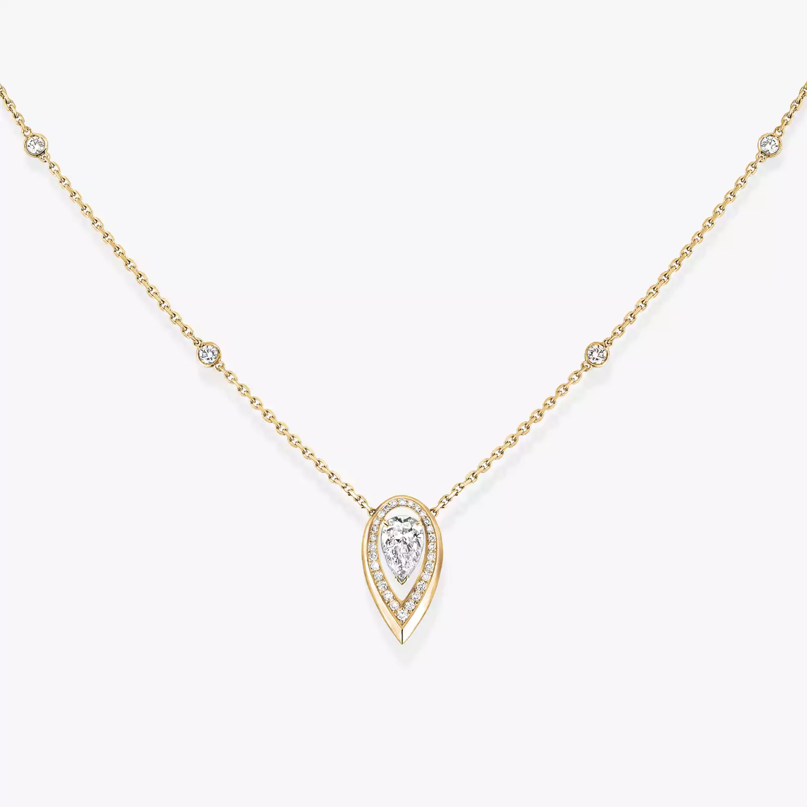 Fiery 0.25ct Yellow Gold For Her Diamond Necklace 13239-YG