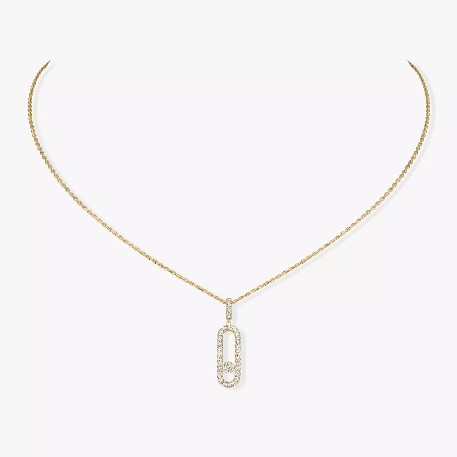 Move Uno Pavé LM Yellow Gold For Her Diamond Necklace 12058-YG