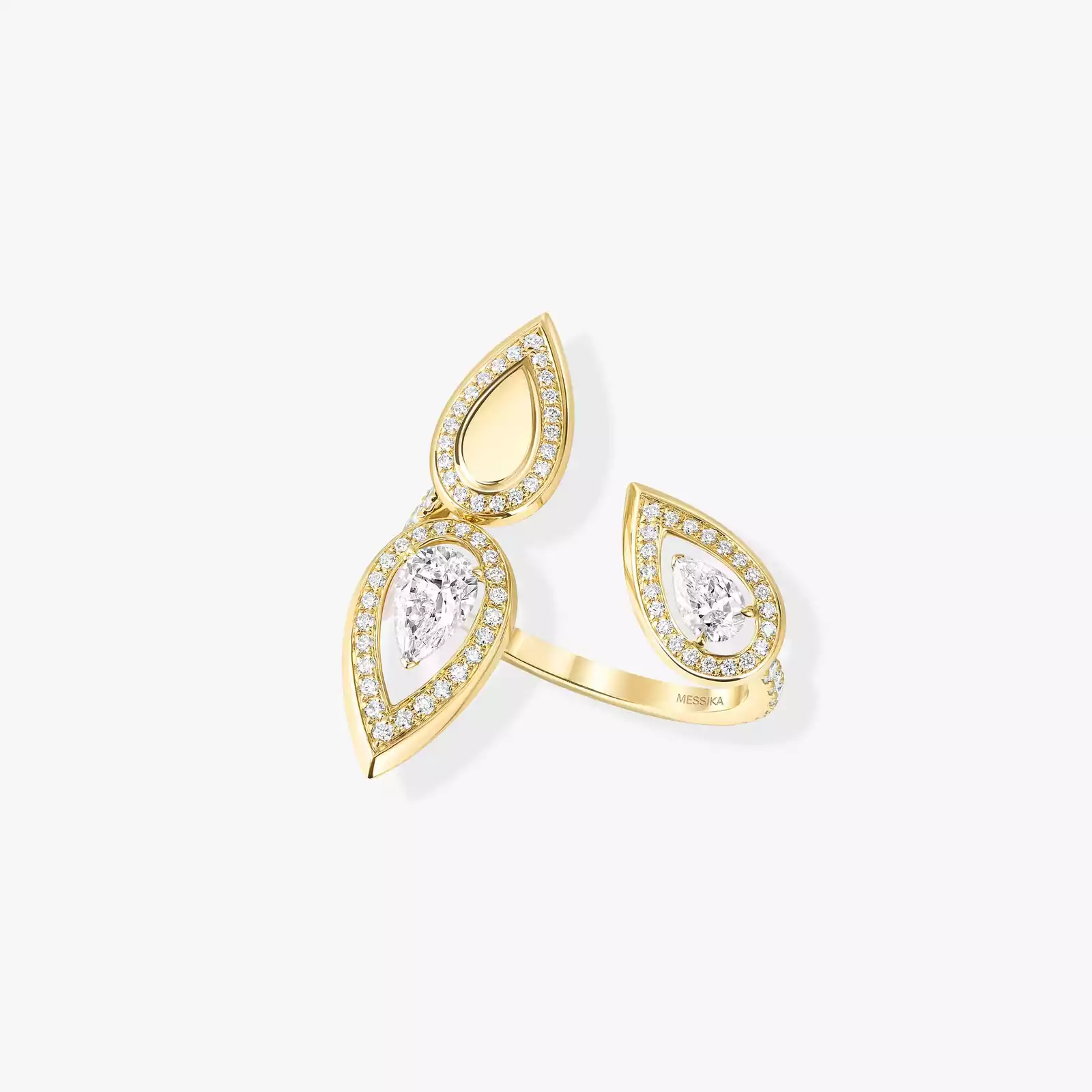 Fiery Trio Yellow Gold For Her Diamond Ring 13171-YG