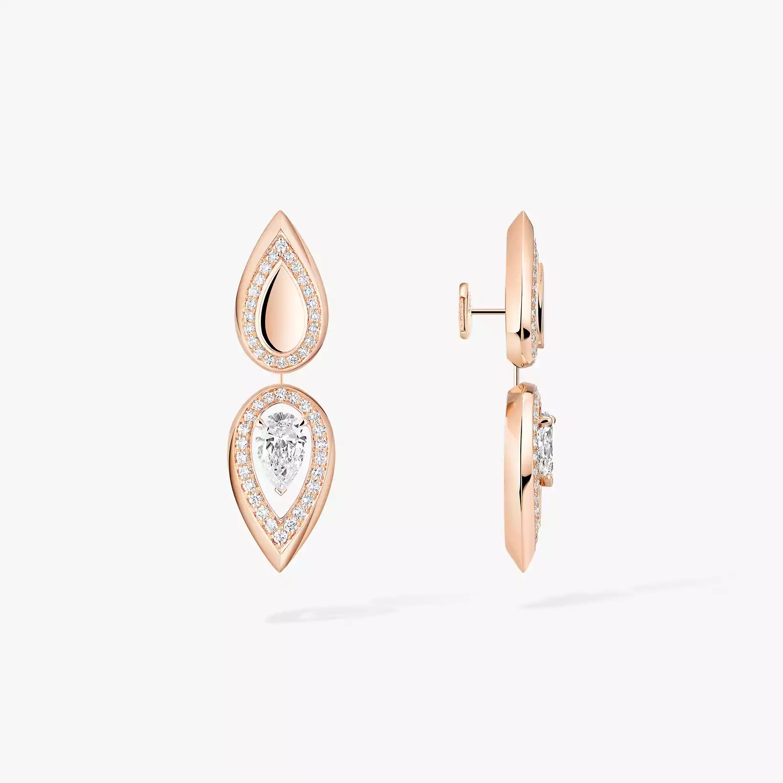 Earrings For Her Pink Gold Diamond Fiery 0.25ct 13173-PG