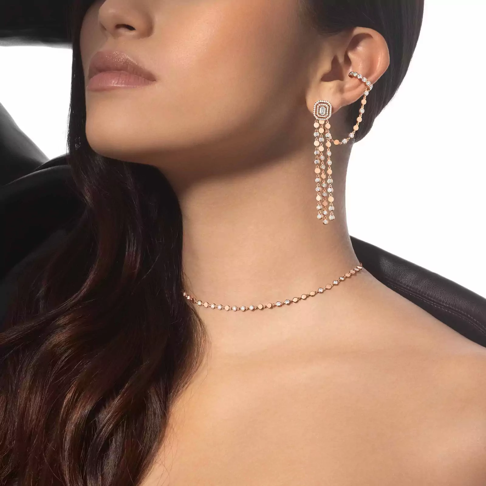 ネックレス 女性への ピンクゴールド ダイヤモンド  《D ヴァイブス》ネックレス PM 12351-PG