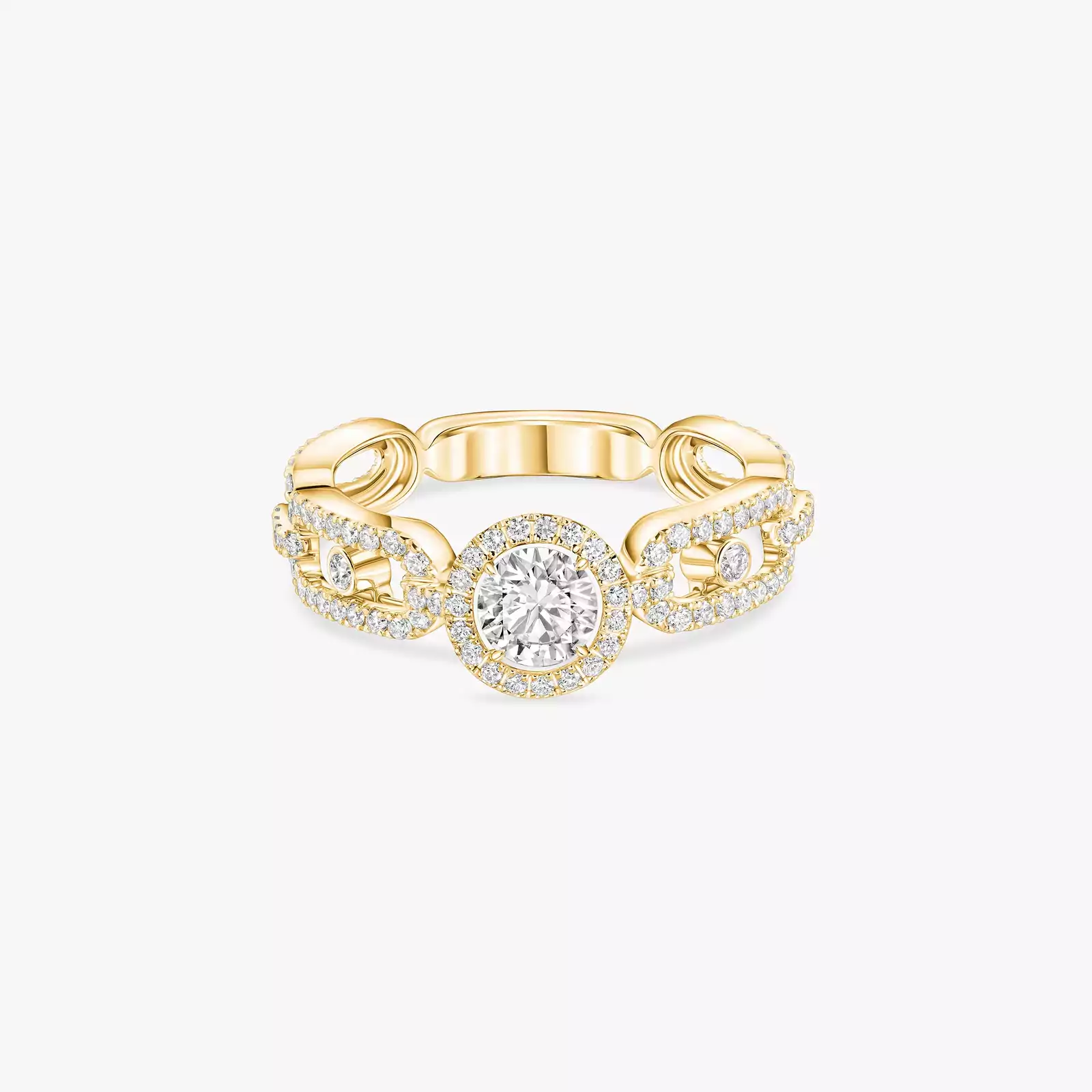 خاتم امرأة ذهب أصفر الماس خاتم السوليتير Move Link 0.30 قيراط 13747-YG