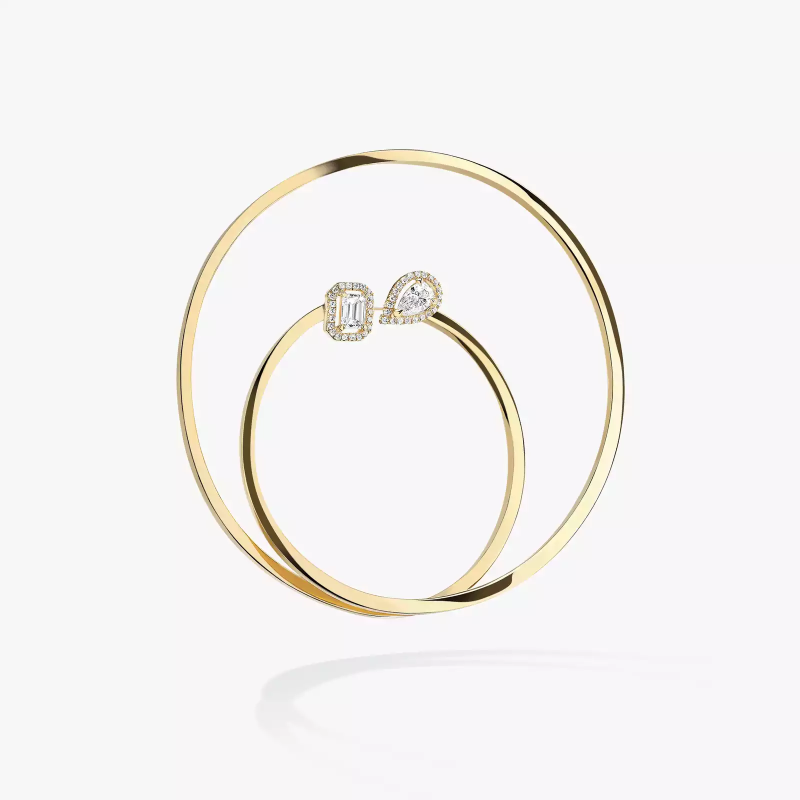 Earrings For Her Yellow Gold Diamond My Twin Mono Hoop 2x0.10ct 07445-YG