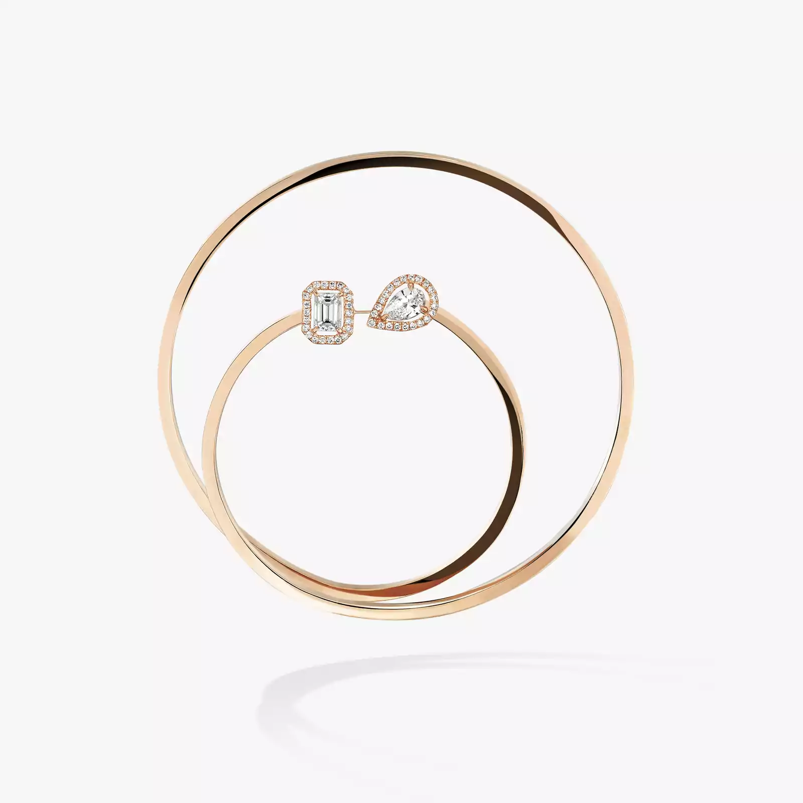 Earrings For Her Pink Gold Diamond My Twin Mono Hoop 2x0.10ct 07445-PG