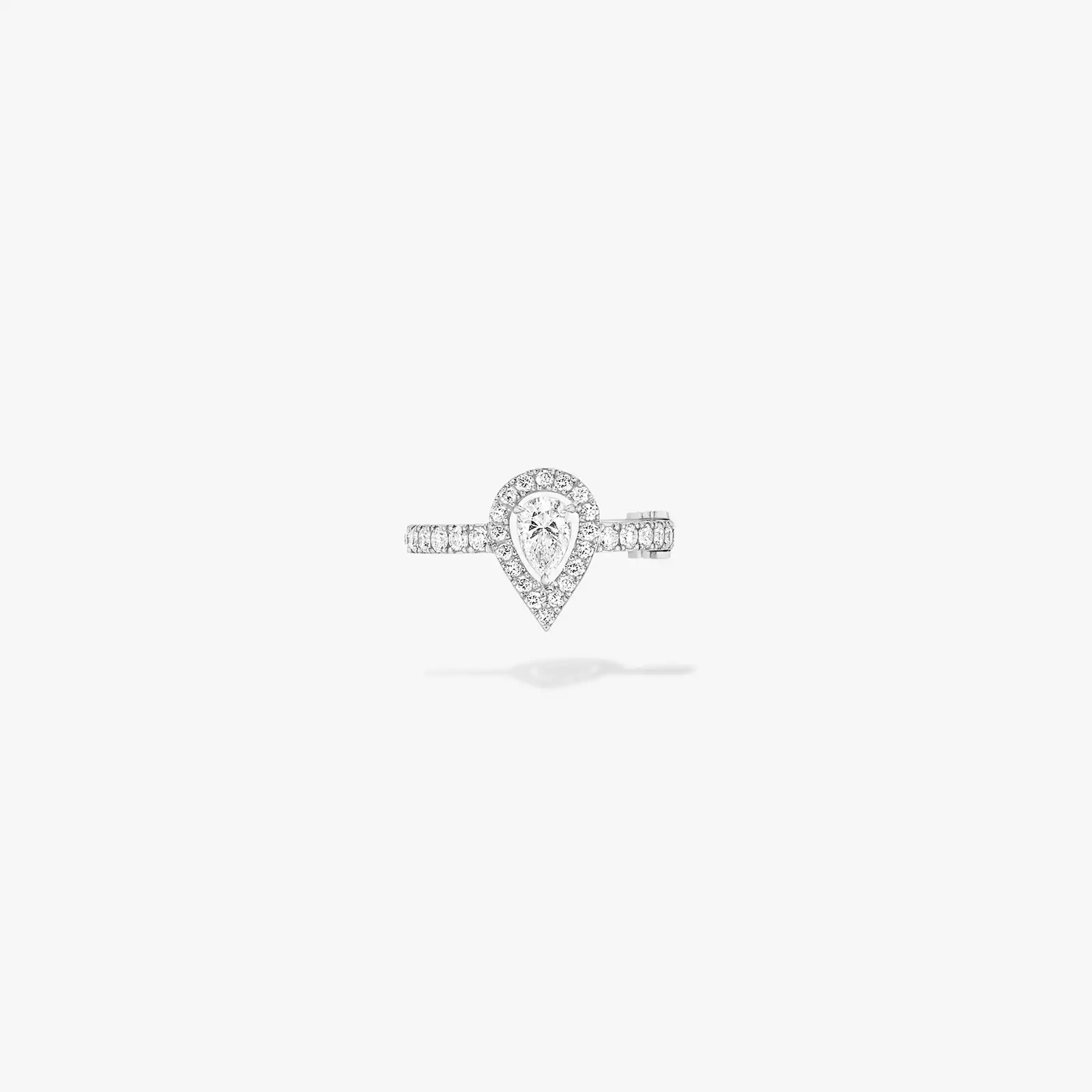 الأقراط امرأة ذهب أبيض الماس My Twin Mono Earring Middle Pear Diamond 0.10ct 10121-WG