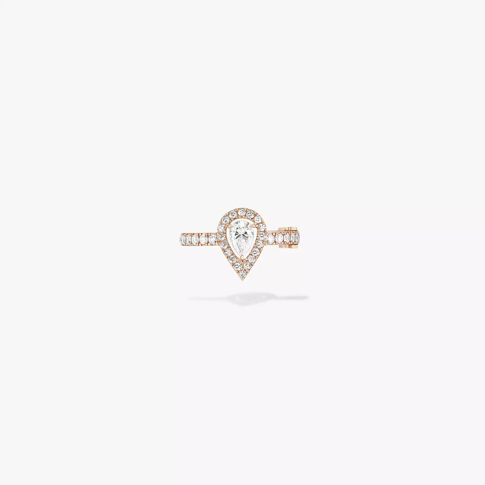 الأقراط امرأة ذهب وردي الماس My Twin Mono Earring Middle Pear Diamond 0.10ct 10121-PG